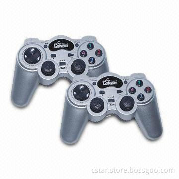 2-piece Joypads with One USB Port and Dual Vibration Function